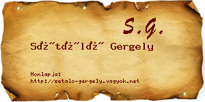 Sétáló Gergely névjegykártya