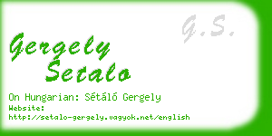 gergely setalo business card